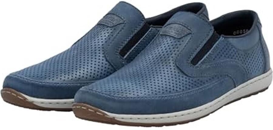 Heren Loafers Comfortabele Slip-On Schoen Blauw