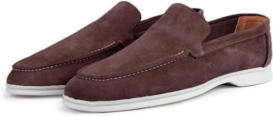 Heren Loafers van Echt Suède Leer Casual Comfortabele Instapschoenen