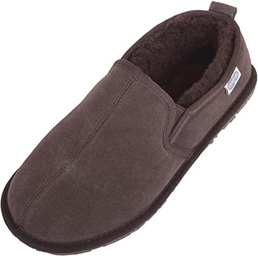 Heren Low-Top Slippers van Schapenvacht met Hardzool