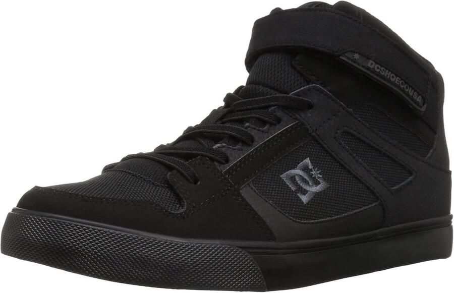Heren Mid-Top Skate Schoenen met Klittenband en Elastische Veters