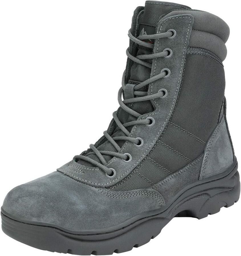 Heren Militaire Werklaarzen Tactisch Leer Combat Boots met Zijrits