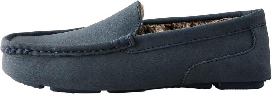 Heren Mocassinpantoffels met Warme Imitatiebont Voering Comfortabele Binnenhuis Slipper