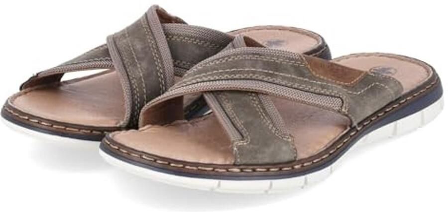 Heren Mules Bruin-blauw slip-on ontwerp