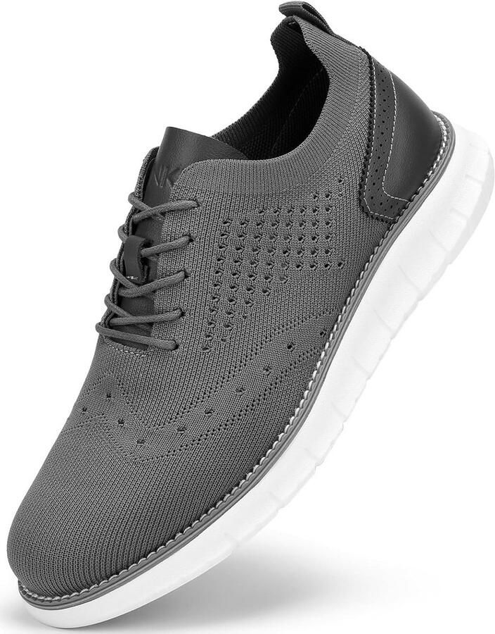 Heren nette schoenen ademend gebreid vetersluiting formeel en casual
