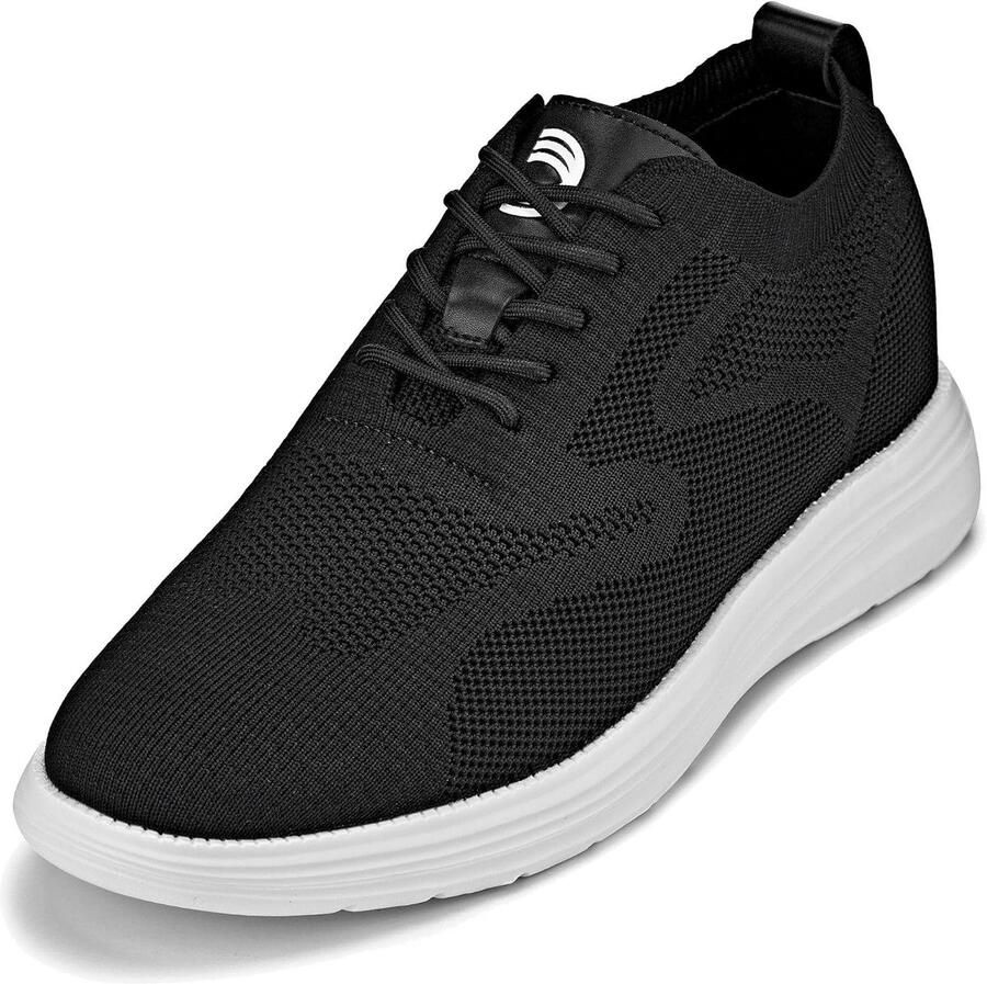 Heren onzichtbare hoogte toenemende liftschoenen ultra lichtgewicht vetersluiting gebreide sportieve wandelaar 2 8 inch groter