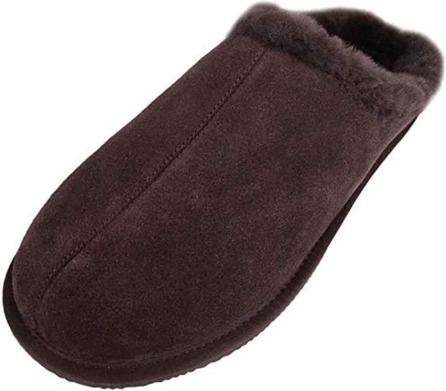 Heren Open Rug Schapenvacht Slippers