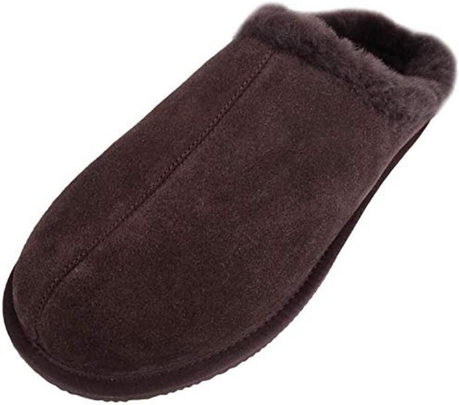 Heren Open Rug Schapenvacht Slippers