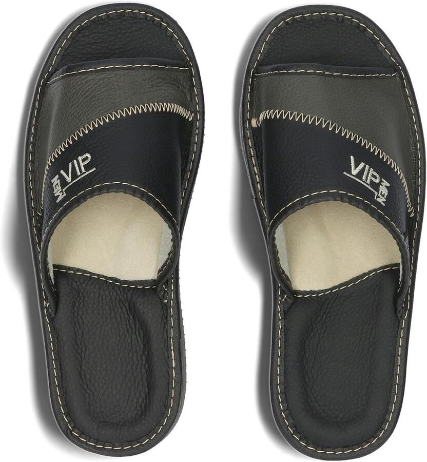 Heren Zomer Pantoffels Open Teen Leer Luchtige Slipper Kwaliteitsschoen