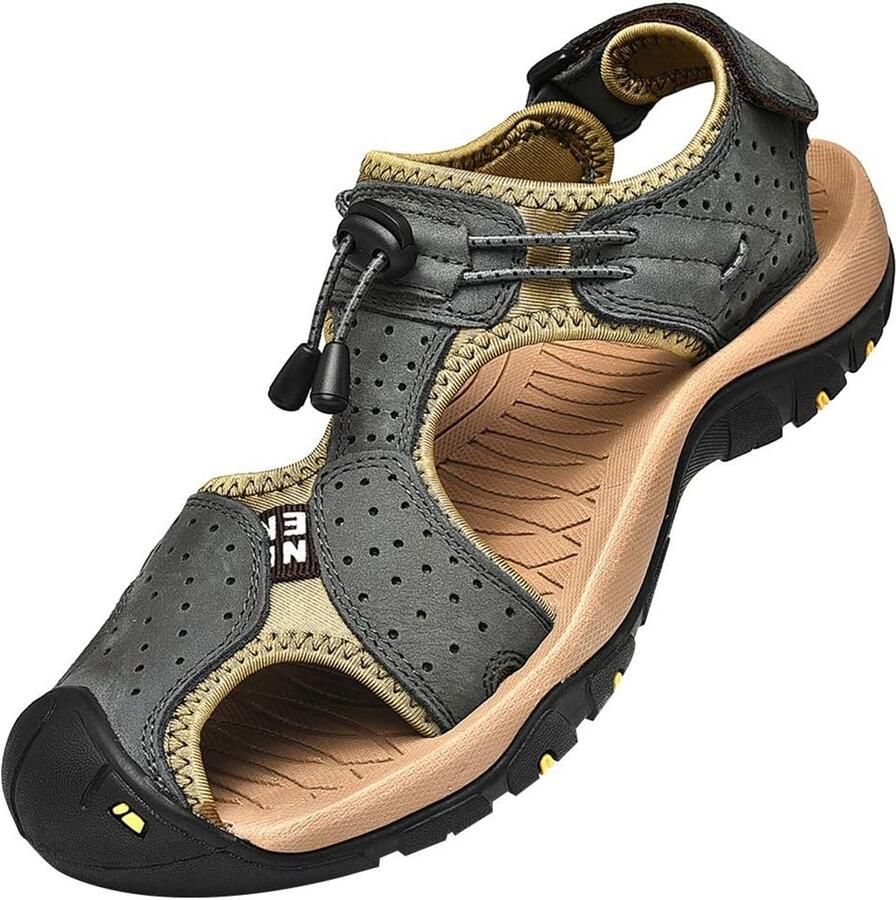 Heren Sandalen Outdoorschoenen met Klittenband en Gesloten Neus