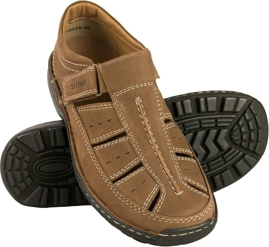 Heren Outdoorsandalen Leer Comfortabele Trekking en Wandelsandalen voor Zomer