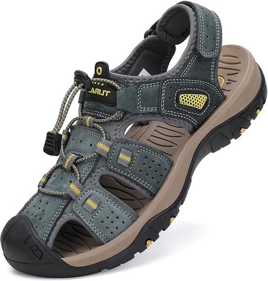 Heren Outdoorsandalen Leer Comfortabele Wandelsandalen voor Trekking