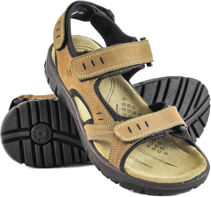 Heren Outdoorsandalen Leer Zomer Wandelsandalen Trekking Comfortabel