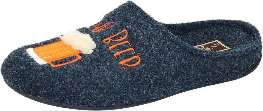 Heren Pantoffels Blauw Comfortabele Huisschoenen