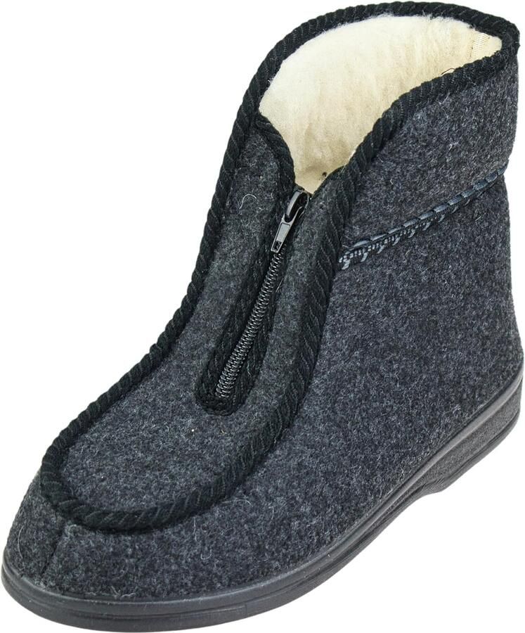 Heren Pantoffels Gemaakt van Vilt Warm & Comfortabel