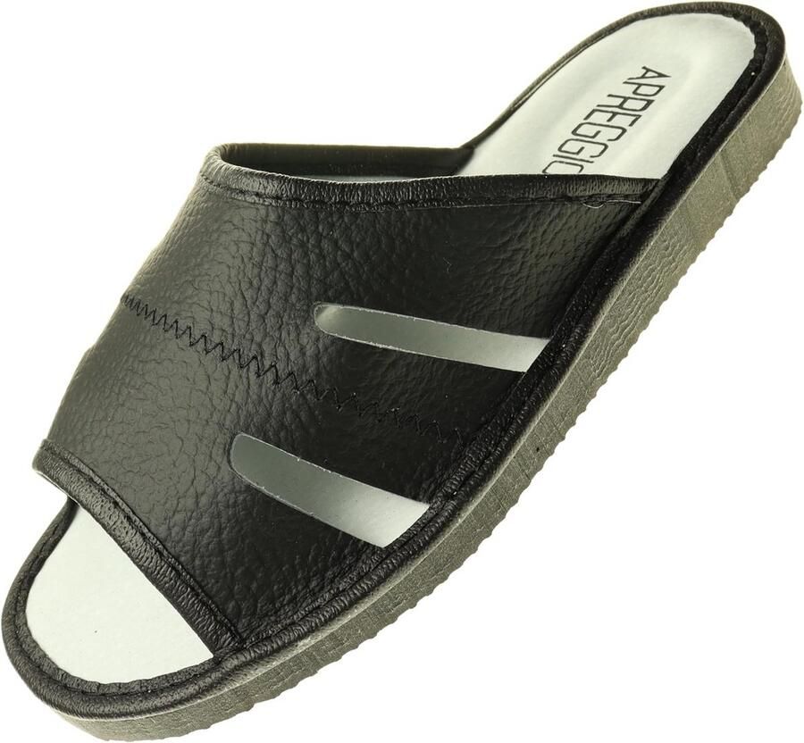 Heren Pantoffels Leer Comfortabele Zomer en Winter Slipper