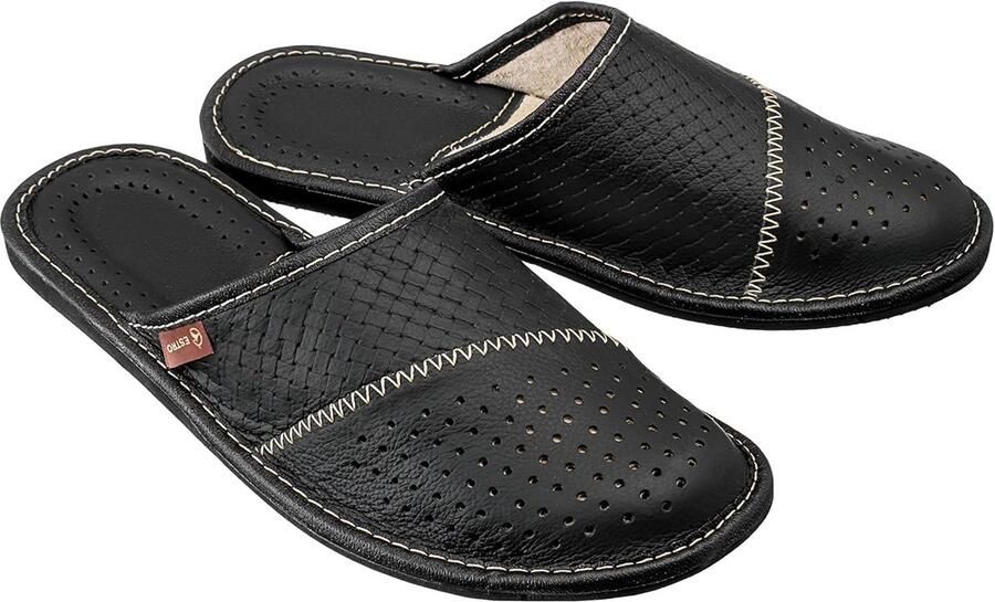 Heren Pantoffels Leer Comfortabele Instapslippers voor Thuis