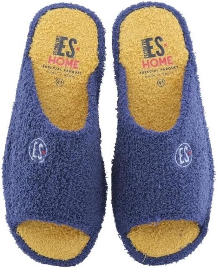 Heren Pantoffels met Parketzool Comfortabele Badstof Huisschoenen Gemaakt in Spanje