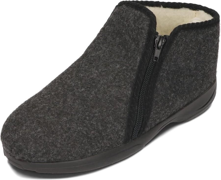 Heren pantoffels met Schapenwol en Vilt