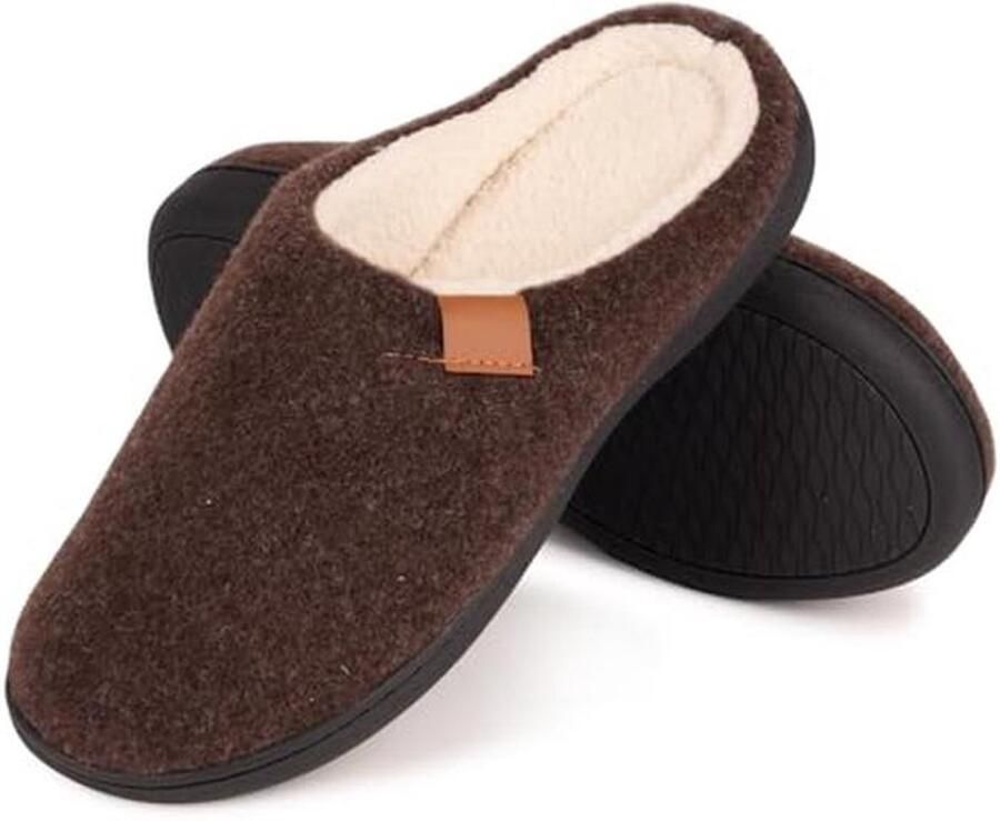 Heren Pantoffels Pluizige Slippers met Antislipzool
