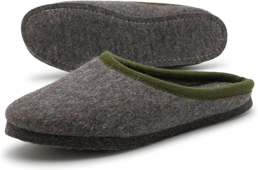 Heren Pantoffels van Bio Wolvilt met Viltzool Comfortabel & Warm
