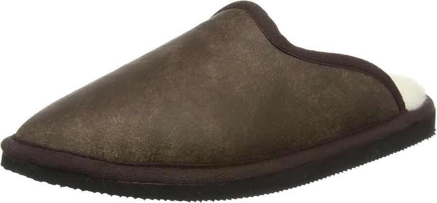 Heren Pantoffels van Schapenwol met Open Hiel