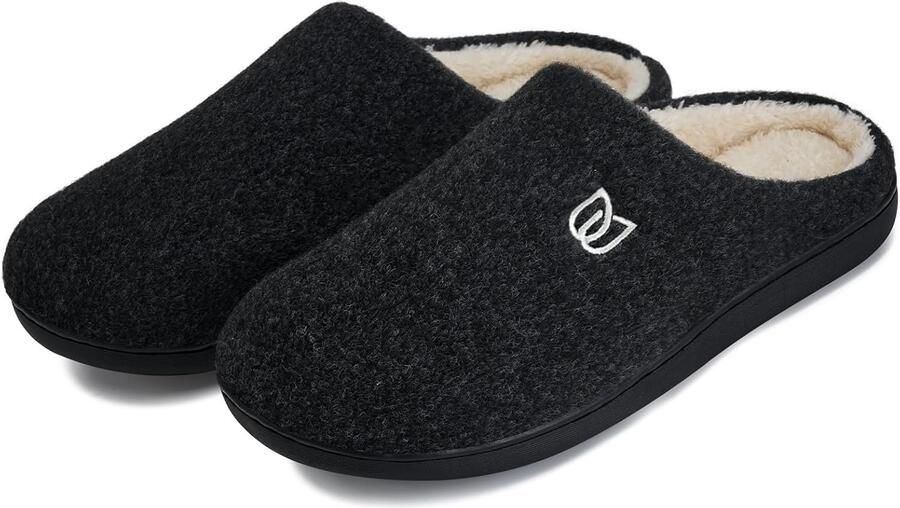 Heren Pantoffels van Vilt met Antislipzool Comfortabel & Warm