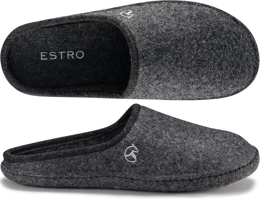 Heren Pantoffels van Vilt met Vilten Zool Warm & Comfortabel