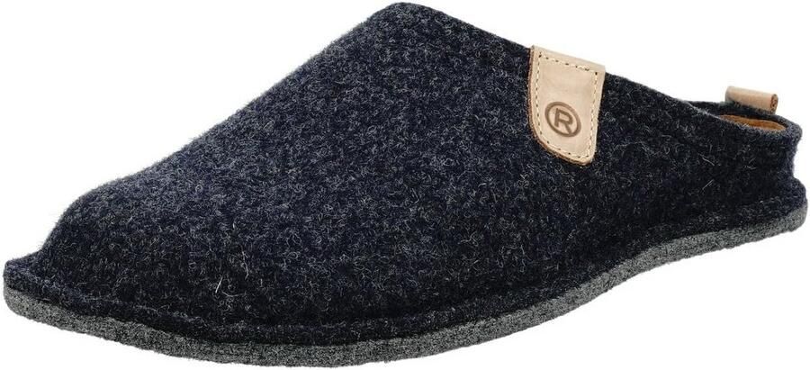 Geruisloze Heren Pantoffels van Vilt Comfortabele Huisschoenen met Antislip Zool