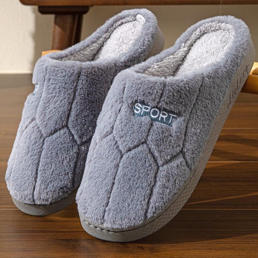 Heren pantoffels voor binnen en slaapkamer Winter dikke zool warme schoenen voor thuis Antislip rubberen zool pantoffels Warme katoenen platte casual schoenen voor thuis Heren pantoffels met traagschuim