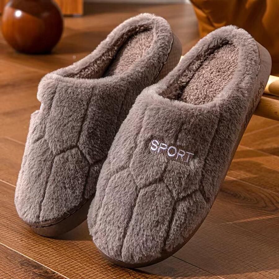 Heren pantoffels voor binnen en slaapkamer De maten vallen klein kies 1-2 maten groter Antislip rubberen zool pantoffels Warme katoenen platte casual schoenen voor thuis Heren pantoffels met traagschuim