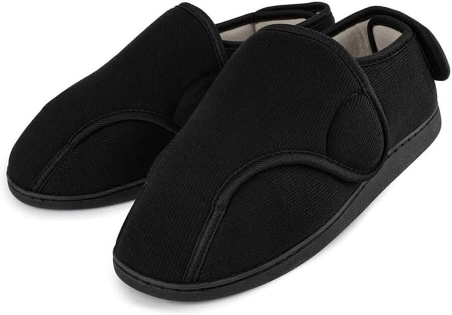 Heren Pantoffels Warm Vilt Slippers Brede Fit Winter Gezellige Bont Huisschoenen Antislip voor Binnen & Outdoor