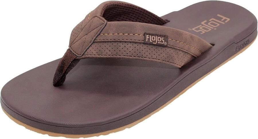 Heren Platte Sandalen Bruin Comfortabele Zomer Teenslippers