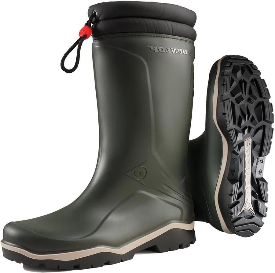 Heren Rubber Laarzen Tuinlaarzen Werklaarzen Tuinieren Buitenwerk Gevoerde Binnenkant Unisex Model Groen