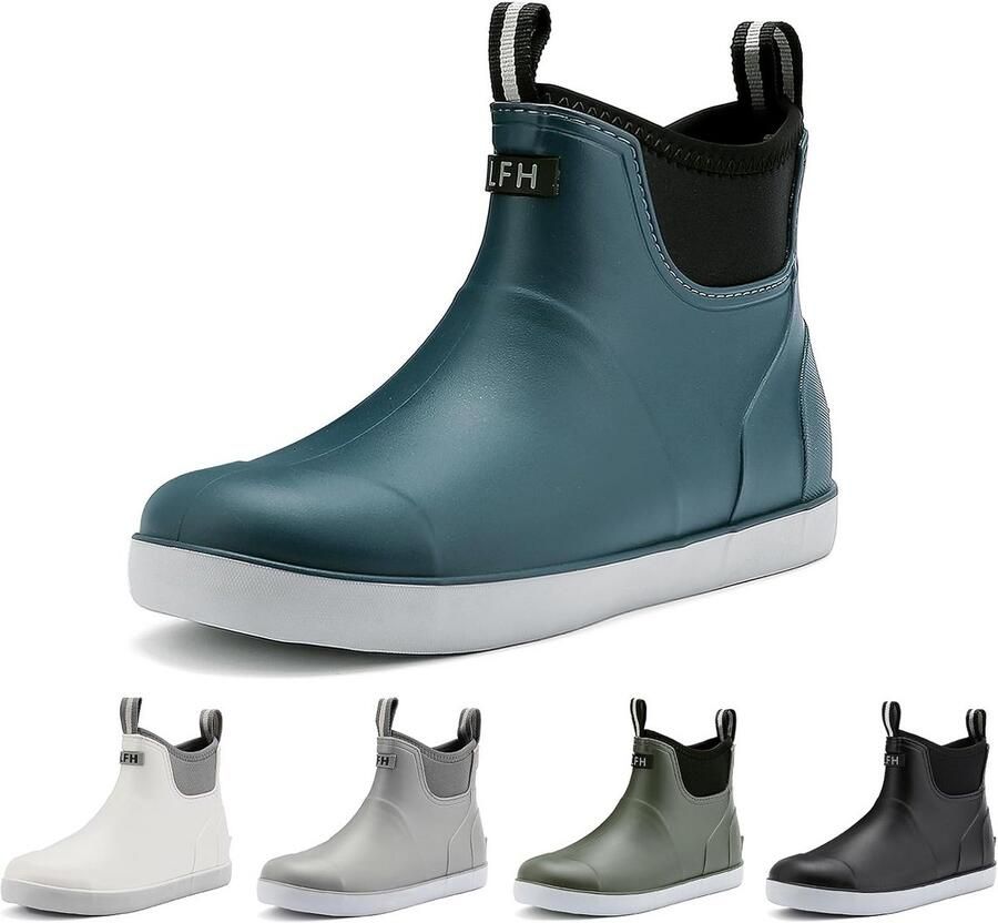 Heren Rubberen Laarzen Veiligheidsschoenen Antislip Comfortabele Korte Tuinlaarzen