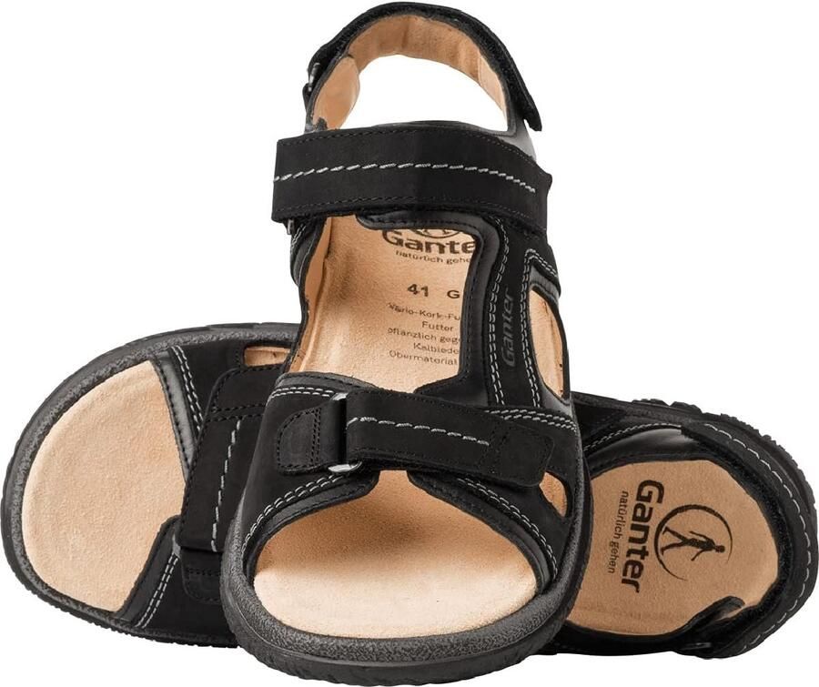 Heren Sandalen Comfortabele Schoenen Zomerse Wandelingen Anatomisch Voetbed Brede Pasvorm Zwart