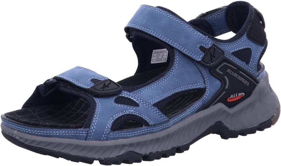 Heren Sandalen Comfortabele Schoenen Zomerse Wandelingen Verstelbare Bandjes Hakhoogte Marineblauw