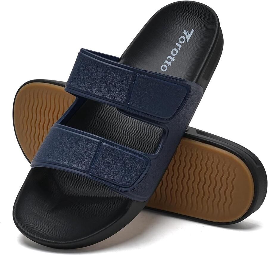 Heren Sandalen Comfortabele Slippers Zomerse Uitjes Zachte Antislip Zool EU Donkerblauw
