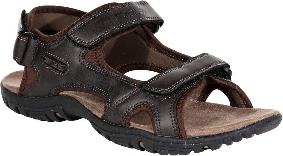 Heren Sandalen Comfortabele Slippers Zomerse Wandelingen Drie Verstelbare Banden Lichtgewicht Ontwerp Zwart