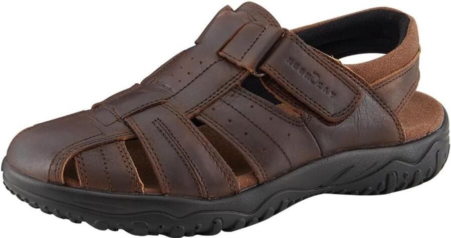 Heren Sandalen Echt Leer Verstelbaar Wandelschoenen