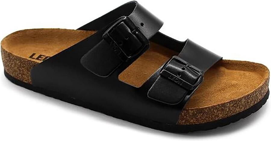 Heren Sandalen Klompen Pantoffels Leer Verstelbare Gespen