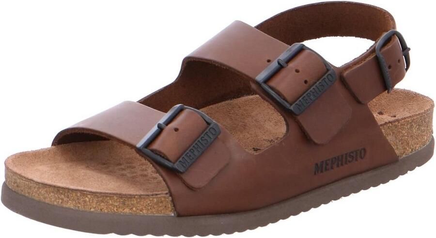 Heren Sandalen Leer Bruin Comfortabele Zomer Sandaal