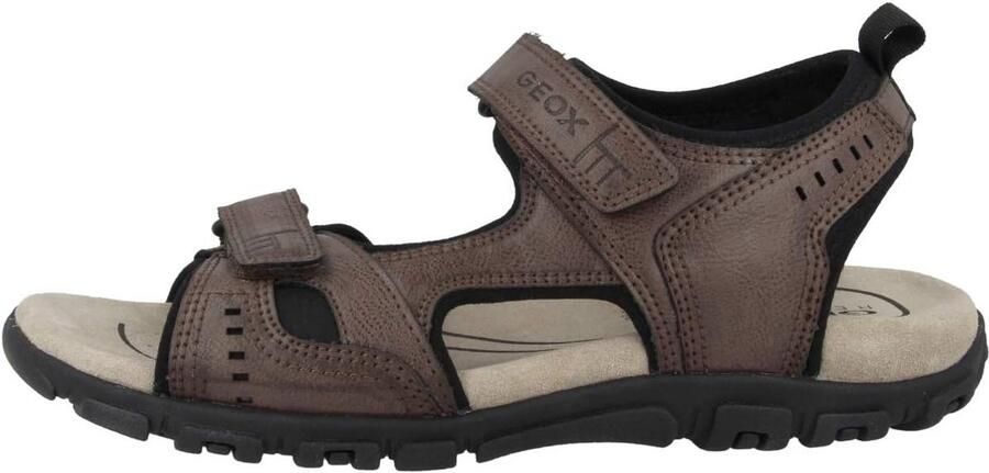 Heren Sandalen Leer Open Teen Verstelbaar Comfort
