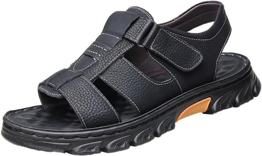 Heren Sandalen Leren Zomerschoenen Outdoor Wandelen Ademend Ontwerp