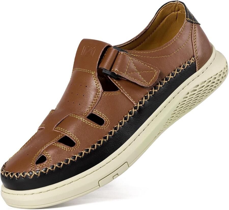 Heren sandalen van leer voor zomer en outdoor