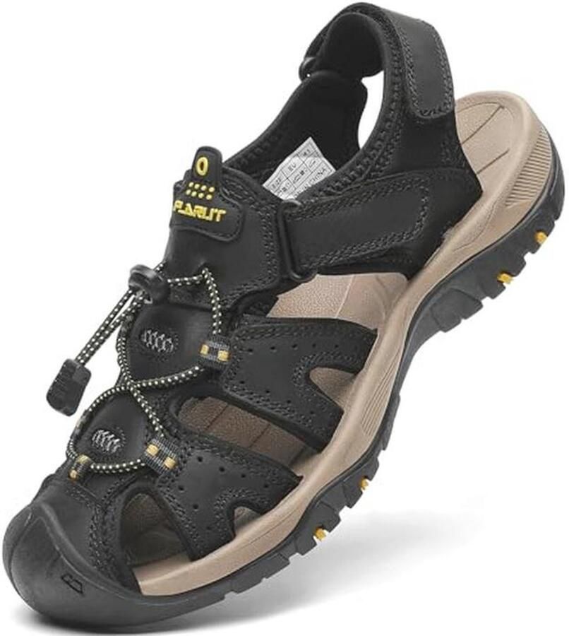 Heren Sandalen voor Buiten Comfortabele Trekkingsandalen van Leer