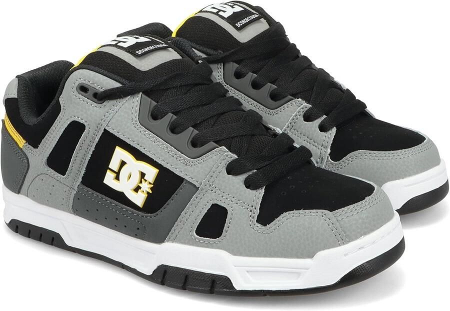 Heren Skate Schoenen Grijs Geel Casual Comfortabele Sneakers