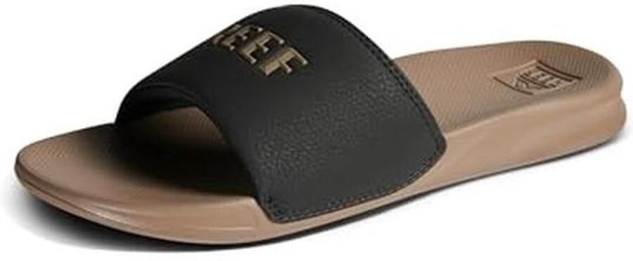 Heren Slide Flip Flops Zwart Fossiel