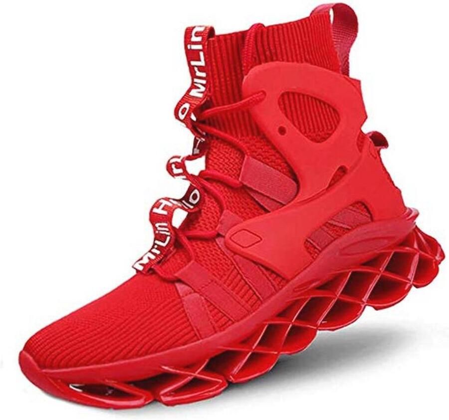 Heren Slip-On Hardloopschoenen met Blade Sokken Sportieve Sneakers voor Activiteiten