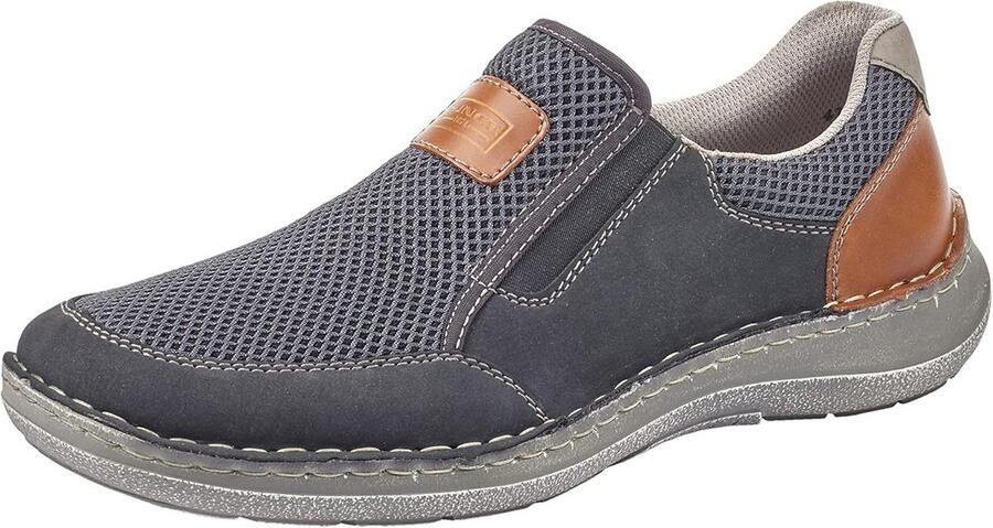 Heren Slip-On Instapschoenen Blauw met Extra Breedte H