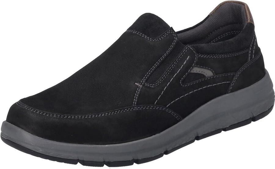 Heren Slip-On Instapschoenen Nubuck Leder Elastische Band Uitneembaar Voetbed